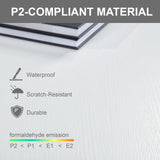 SANODESK 39" Wood Lift Top Coffee Table with Hidden Compartment and Storage Shelf for Living Room, Reception Room, White SANODESK