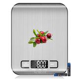 Food Scale, Kitchen Scales Digital Weight Food Grams and Ounces for Weight Loss Baking Cooking of NUTRI FIT, Max 11lb 1g Increment, Backlight LCD Smart Tare Stainless Steel, Easy to Use, AAA Battery NUTRI FIT