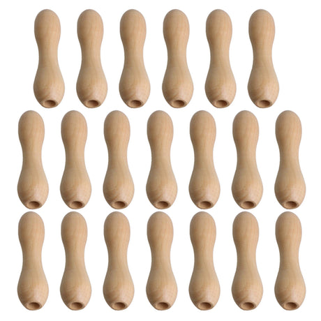 BQLZR 9x2.5x9cm Wood Color Wooden File Handle Fit File Tool Hardwood DIY Small Handle Free Gifts Park of 20 BQLZR