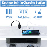 Furnulem White Dresser for Bedroom with LED Lights & Charging Station,47" Long Chests with 12 Fabric Storage Drawers,Wide Vanity Dressers Furniture for Closet,Entryway,2 Shelves Wood Top,Metal Frame Furnulem
