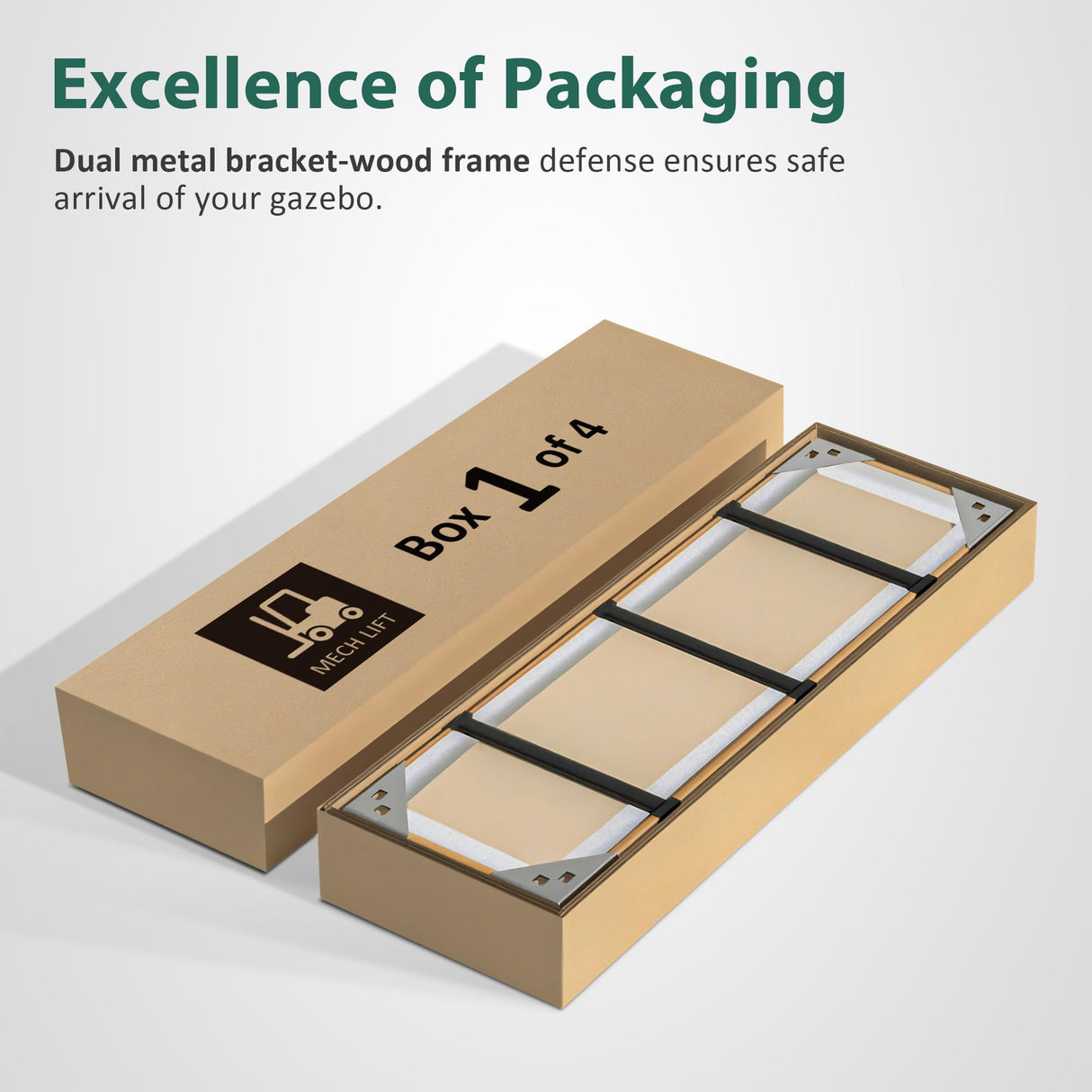 Macrout 12'x14' Outdoor Gazebo, Heavy Duty Pergola with Sloped Metal Roof and Aluminum Frame, Permanent Gazebos for Patio, Decks, Backyard, Garden, 4756 (Sloped Roof + Brown Frame, 12'x14') M MACROUT