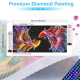 Huacan Diamond Painting Kits for Adults Fish Diamond Art Kit AB Diamond Painting Full Drill 5D DIY Round Rhinestone Art Craft Kits for Gift Home Wall Decor 19.6x9.8 Inch Huacan