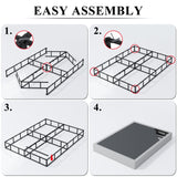 Vehowy 9 Inch Box Spring for King Bed,Heavy Duty Box Spring Mattress Foundation/Metal Bed Base/Noise Free/Non-Slip/Easy Assembly Vehowy