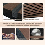 Mollywell Wood Panels for Wall, Time-Saving Installation, Versatile Wood Slat Wall Decor, Enhanced Acoustic & Sound Proof Fluted Design for Home and Office, 2 Pcs Dark Walnut, 47.2×23.6 Inch Mollywell