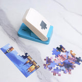 KW-triO Puzzle Punch DIY Jigsaw Puzzle Piece Cutter for Personalized Jigsaw Puzzle Custom Photo Puzzle Customized Puzzle Making Tool (Cerulean Blue) KW-Trio