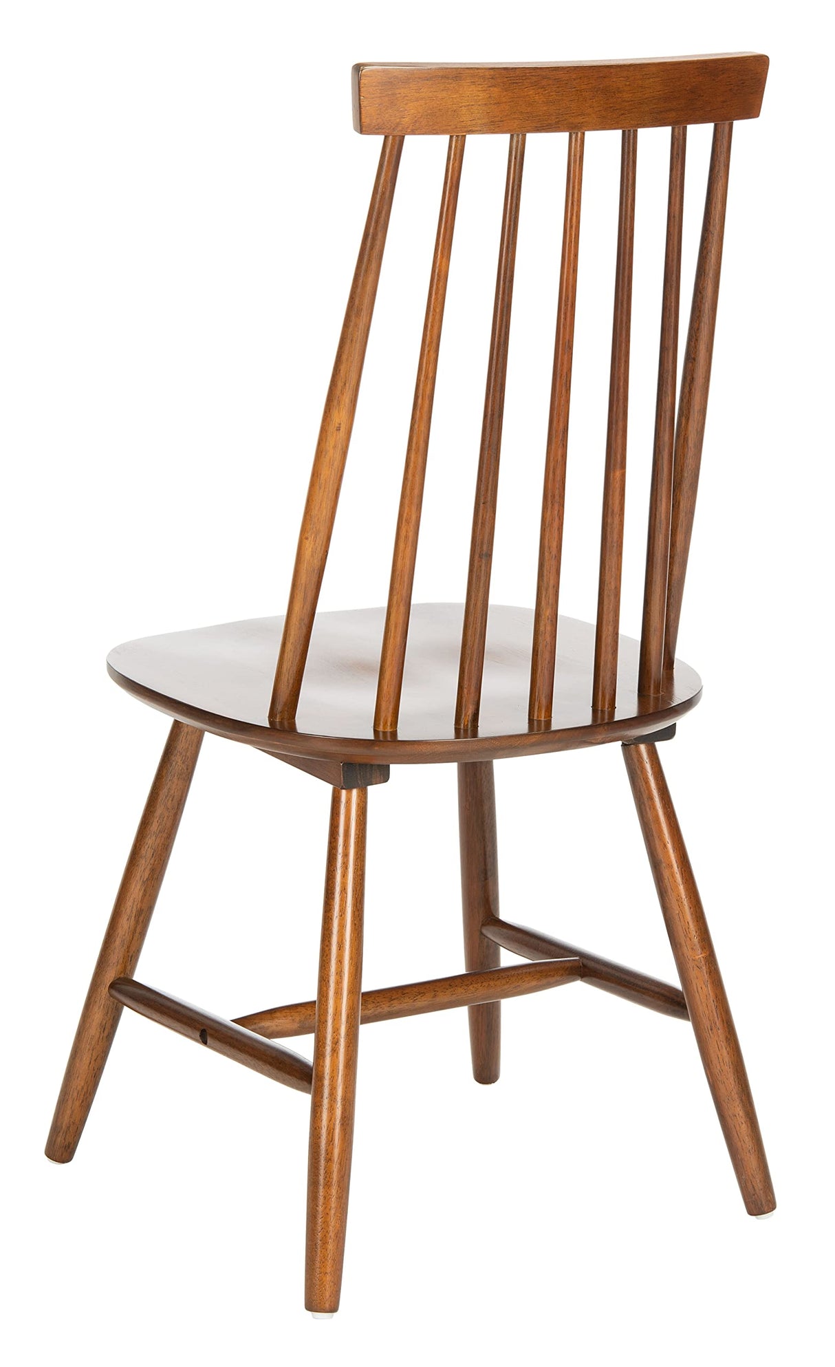 SAFAVIEH Home Collection Priam Farmhouse Walnut Brown Spindle Back Living Room Accent Dining Chair SAFAVIEH