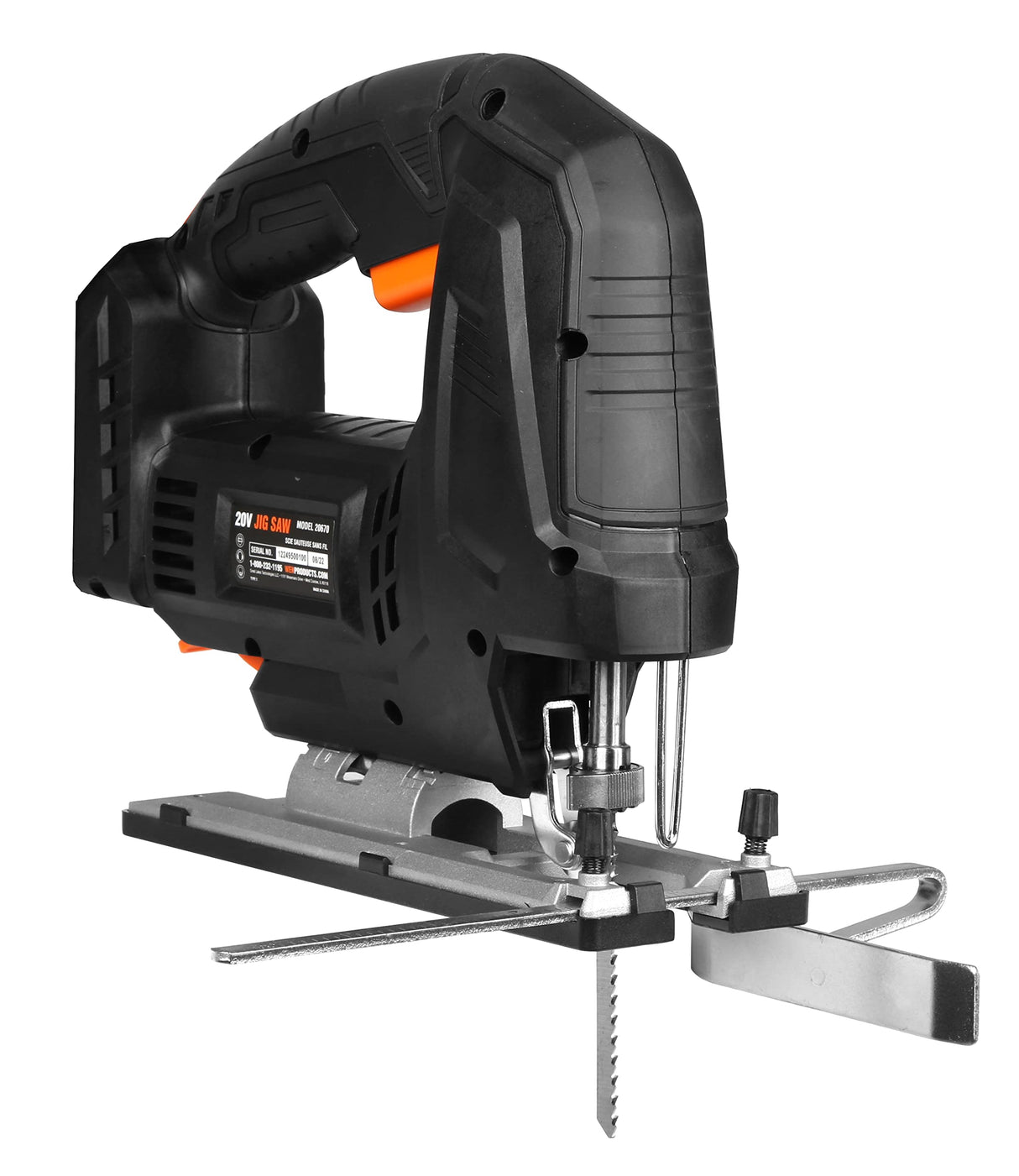 WEN Cordless Jigsaw, Brushless with Auto-Speed (Tool Only, 20V Max Battery Not Included) (20670BT) WEN