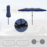 Cozy Daisy Patio Umbrella Without Base, 15 FT for Outdoor Patio, Deck Umbrellas Cozy Daisy