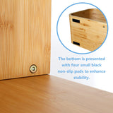 5-Tier S-Shaped Geometric Modern Bamboo Bookshelf, Large Capacity Creative Display Curved Rack Free-Standing Bedside Table 2 in 1 Bookcase Storage CDs, DVDs Book Shelf for Home, Office, Living Room briteman