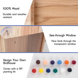 Window Bird House with Paint Kit Window Birdhouse Spy Birdhouse with Strong Suction Cups See Through Birdhouse for Kids My Spy Clear Birdhouse, Clear Birdhouse, Bird Nest, Craft Nuts for Nature Outdoor Animal Products