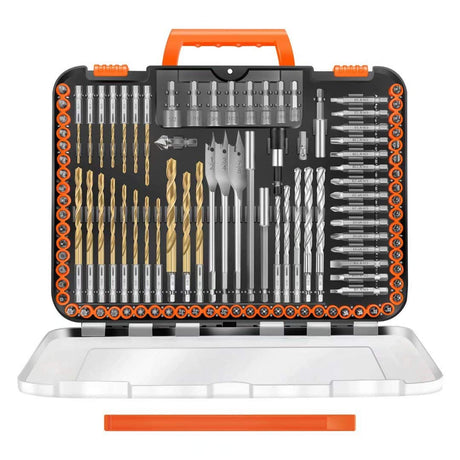 ENERTWIST Drill Bit Set, 112-Pieces 1/4" Hex Shank Impact Driver Bits and Screwdriver Bits Set Assorted in Tough Case for Wood Metal Cement Drilling and Screw Driving, ET-DBA-112 ENERTWIST
