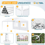 HOTEEL Canopy 10'x20' Party Tent with 4 Removable Sidewalls, Event Tent, Outdoor Tent for Parties, Large Canopy Tent for Parties, Weddings, Patio Camping Gazebo, All Season & Waterproof, White Hoteel
