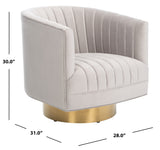 SAFAVIEH Couture Josephine Swivel Barrel Chair SAFAVIEH