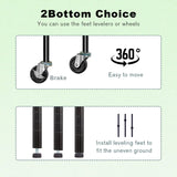 Storage shelves, 6-Tier Wire Shelving Unit NSF Certified Storage Rack 18"D x 48"W x 78"H 6000Lbs Capacity Adjustable Layer Heavy Duty Metal Rack Steel with Casters for Kitchen Garage Pantry Black Dopinmin