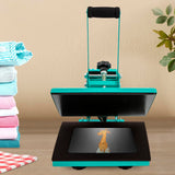 Heat Press Machine for T-Shirts Industrial Spray Molding Heat Transfer Press with 4 Tubes Heating Sublimation for Stores, Pillows, Mugs, Phone Cases, Clamshell Heat Press Machine for T-Shirt(Blue) LiaoDaza