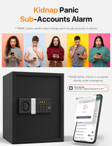 FORFEND Smart Depository Drop Safe App Alarm| Voice Command Office Deposit Safe Box Front Drop Slot | Tamper Proof Money Safe for Business Cash Slip FORFEND Security
