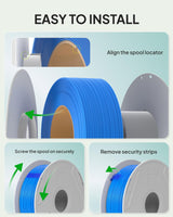 ELEGOO PLA Basic Refill Filament 1.75mm Black 1KG, 3D Printer Filament No Spool Dimensional Accuracy +/- 0.02mm, 3D Printing PLA for Reusable Spool Refilling ELEGOO