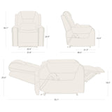 CHITA Electric Power Lift Recliner Chair for Elderly, Oversized Genuine Leather Chair with Cup Holders and USB Ports for Living Room, with Massage and Heat, Dark Brown CHITA