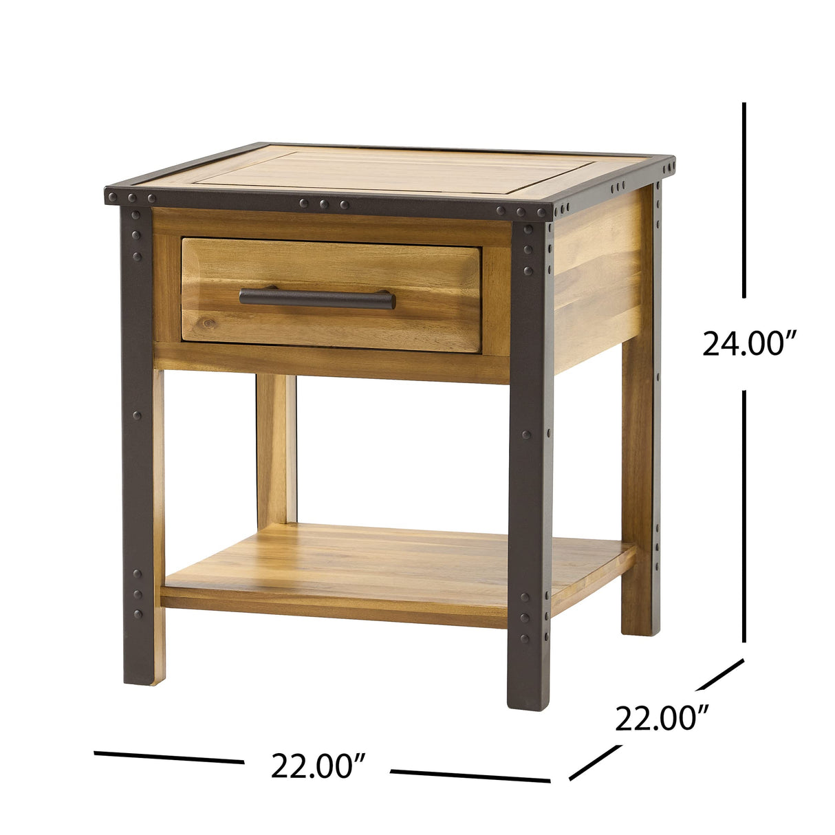 Christopher Knight Home Luna Acacia Wood One Drawer End Table, Natural Stain Christopher Knight Home