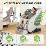 Real Relax 4D Massage Chair Full Body, Zero Gravity Recliner with Negative Ion Purification, Aromatherapy, 20 Auto Modes, Yoga Stretching, Touch Screen, Foot Rollers, Wireless Charger, PS5200 Brown Real Relax