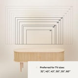 WERMO 55'' TV Stand with Storage and Shelves designed to fit 32’’ - 60'' TVs. Wood Entertainment Center for Living Room and Bedroom, Media Console and Modern TV Console Table (Oak) WERMO