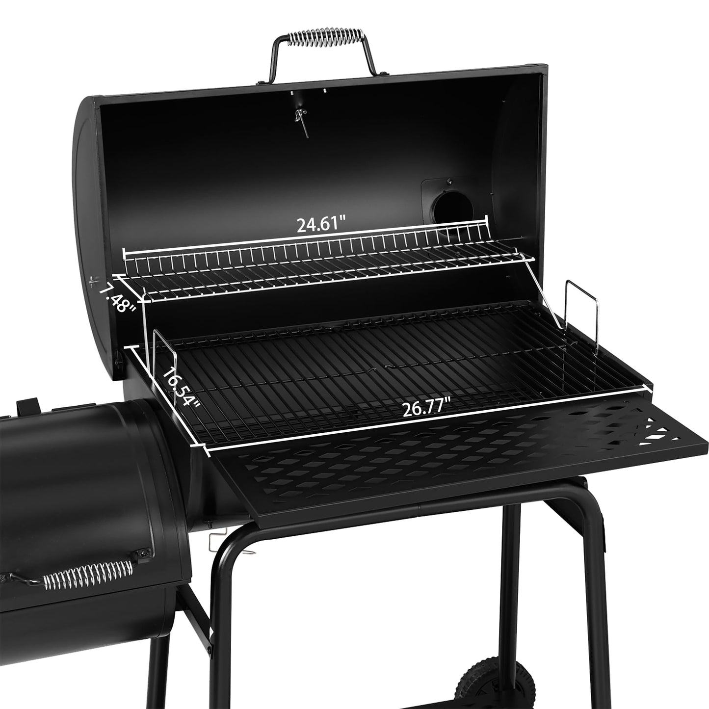 Royal Gourmet CC1830FC Charcoal Grill Offset Smoker (Grill + Cover), Black