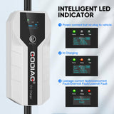 EV101 Portable EV Charger Level 1+2, 8/10/13/16 Amp Adjustable Electric Car Charger, 110V-240V 3.5KW 20 ft Plug-in Hybrid EV Charger GODIAG