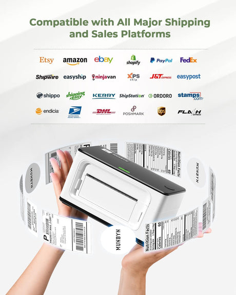 MUNBYN Shipping Label Printer RealWriter 941, 4x6 Label Printer for Shipping Packages, USB Thermal Printer for Home Shipping Small Business, Compatible with macOS, Windows (USB Only) MUNBYN