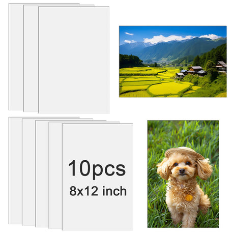 10 Pcs Sublimation Metal Photo Blanks 8"X12" X0.45mm Aluminum Photo Sign Blank Photo Metal Wall sublimation Poster Frame Blanks GEKIXUTP