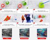 ‌Adults Paint by Numbers Happy Sea Turtle in Vibrant Coral Reef Art Kit with Tropical Fish Ocean Life DIY Canvas Painting for Home Decor Stress Relief 16x20 Inch‌ TUMOVO