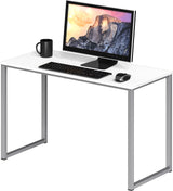 SHW Home Office 32-Inch Computer Desk, White SHW