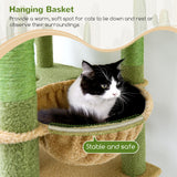 Globlazer S72 Heavy Duty Cactus Cat Tree for Large Cats, Sturdy 72in Maine Coon Cat Tree for Large Cats 20 lbs+ Cactus Cat Tower for Adult Biggest Cats with 6 Scratching Posts, Hammock Globlazer