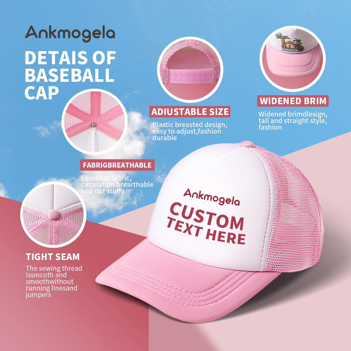 Ankmogela 10 Pack of Blank Trucker Hat Men and Women Mesh Hat Hot Stamping DIY Graffiti Hat Baseball Cap Ankmogela