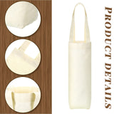 Hoolerry 12 Pcs Wine Tote Bag Canvas Wine Bag with Handle Wine Purse Sublimation Blank Bottle Gift Tote Reusable Washable Wine Carrier Hoolerry