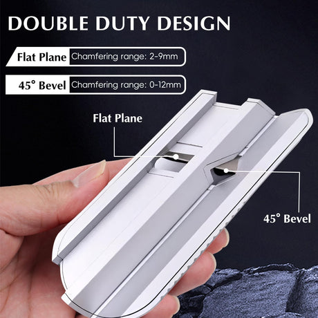 AGLOO Hand Planer for Wood – Chamfer Plane for Woodworking, Gypsum, and More – Plasterboard V Chamfer with 10 Sharp SK5 Blades AGLOO