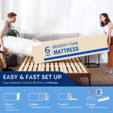 Full Mattress in a Box, 6 inch Mattresses for Platform Bed Double Size Daybed Bunk, Memory Foam Medium Firm MLILY