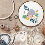 5 Pieces 8 inch Round Embroidery Hoops, Imitated Wood Plastic Display Frame for Cross Stitch Embroidery Round Hoops Arts Decoration guofa