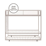 DHP Isaiah Triple Twin Metal Bunk Bed, Off White DHP