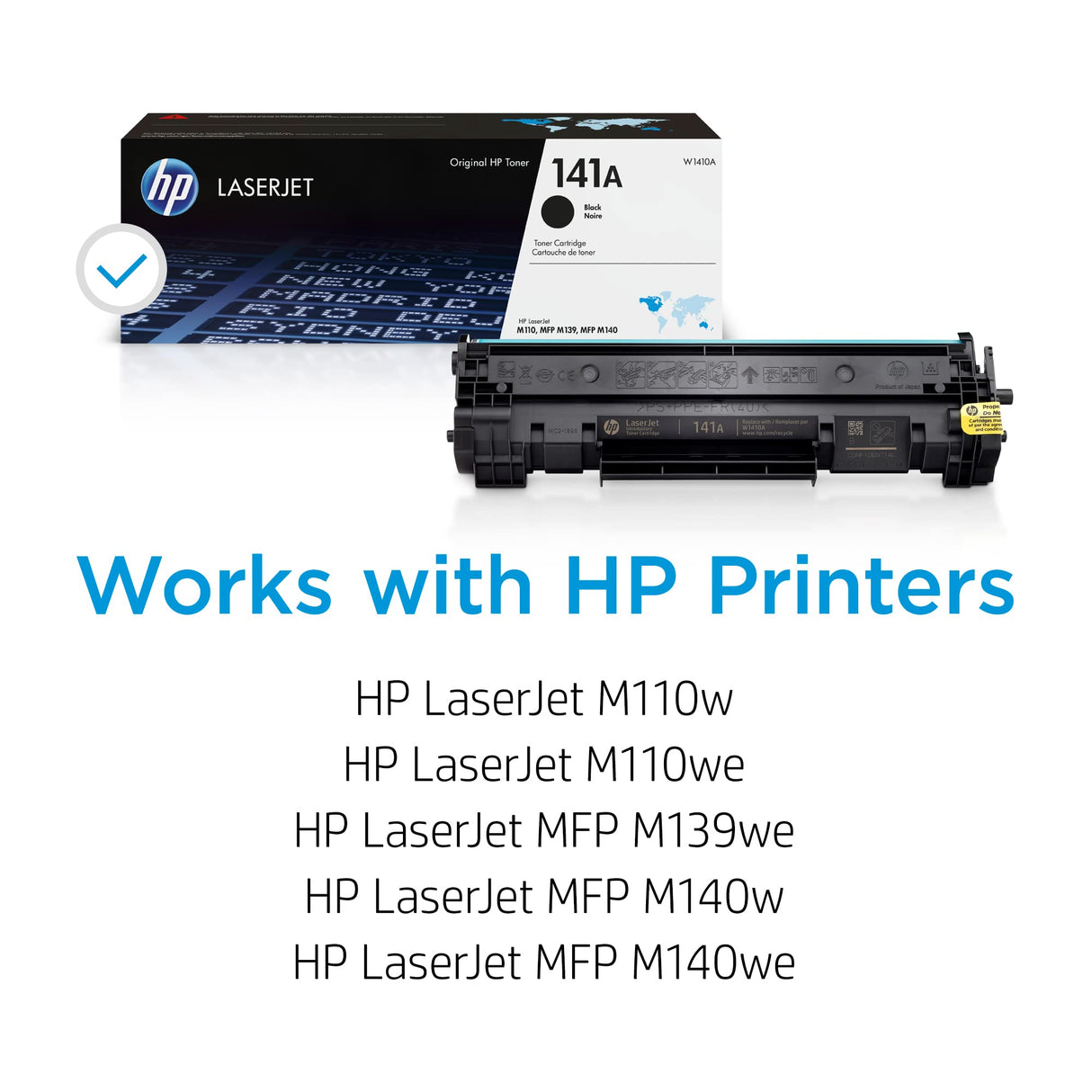 HP 141A Black Toner Cartridge | Works with HP LaserJet M110 Series, HP LaserJet MFP M139, M140 Series | W1410A | Standard (Pack of 1) HP