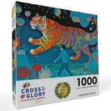 Cross & Glory - Walking with Pi - 1000 Piece Jigsaw Puzzle for Adults | Hyperdetailed | Magical Scenic Illustration | Challenging & Enchanting Cross & Glory