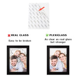 Picture Frames 5x7 Black 2 Pack Nature Solid Wood for Wall Mounting and Tabletop Display WUTL