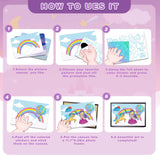 SOOVSY 200 Sheets Princesses & Unicorns Foil Art Fun Kit for Kids, Foil Art Craft DIY Creative Activity Gift Travel Toys for 4 5 6 7 8 9 Years Old Kids Girls Boys(Unicorns & Princesses) SOOVSY