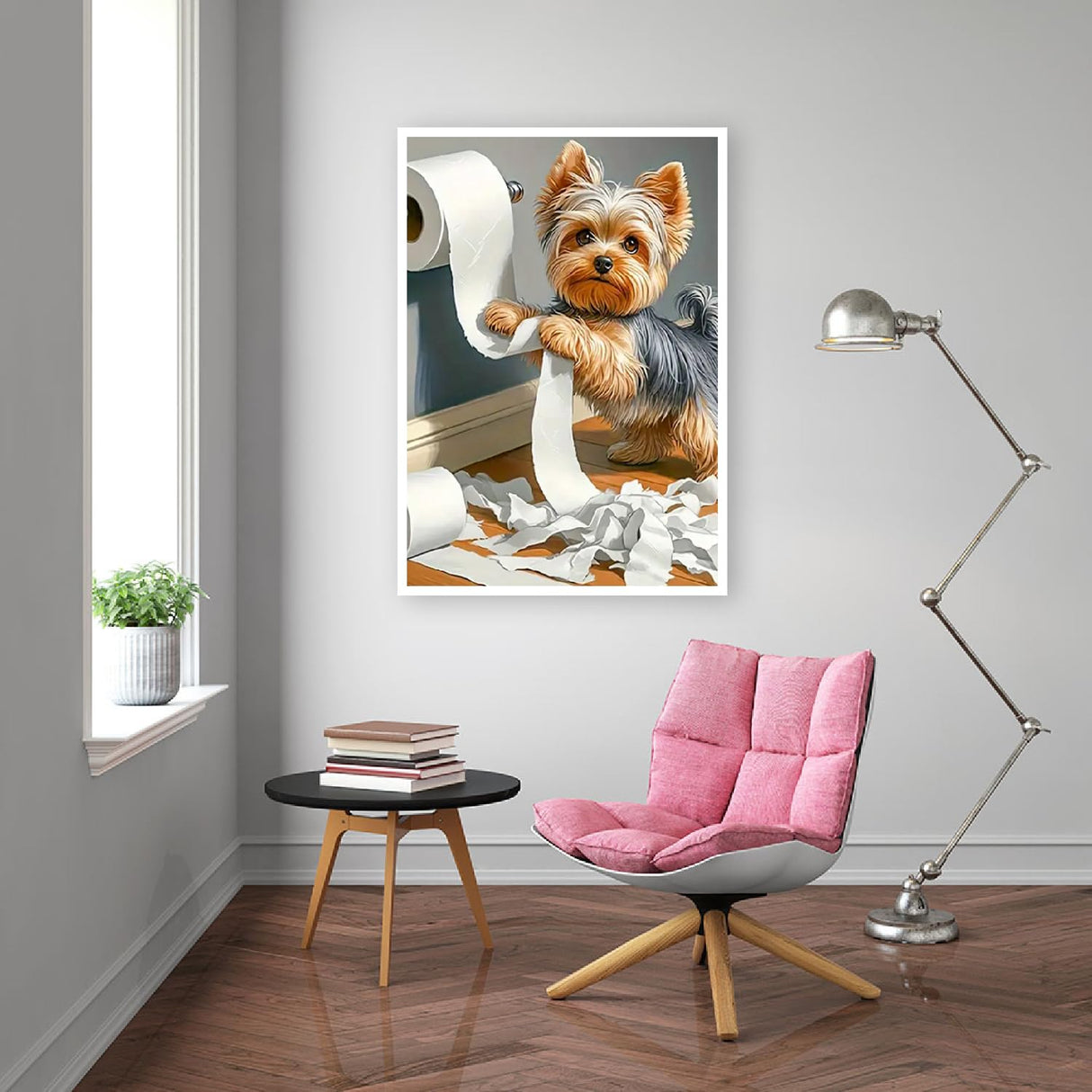 Canrichshop Little Puppy 5D Diamond Painting for Adults,Diamond Art Kits for Beginners,Cute Dog Round Full Drill Diamond Dot for Home Wall Decor 12X16 inch Canrichshop