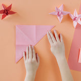 50pcs Iridescent Paper Square Shiny Folding Paper DIY Handcraft Paper Origami Paper,Colorful Paper for Paper Crane Paper Cuts (15cm, 10 Colors) Healifty