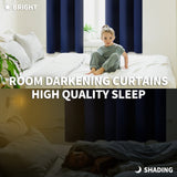 BGment Blackout Curtains for Bedroom 63 Inches Long - Navy Blue Room Darkening Thermal Insulated Sunlight Blocking Grommet Window Drapes for Kids Boys Room, Set of 2 Panels, 42 x 63 Inch BGment