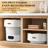 Portable Washing Machine,Mini Washer 15L Upgraded With Spin Basket,Small Clothes Folding Washing Machine Of Underwear, Baby And Small Clothes,Suitable For Home Apartments Dormitories, Hotels White NIXOD