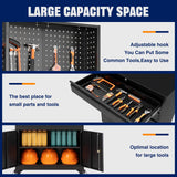 Yizosh Metal Garage Storage Cabinet with Wheels,3-Drawer Rolling Tool Cabinet with 2 Door and Adjustable Shelves,- 71" Steel Tool Cabinet for Warehouse,Garage,Workshop Yizosh