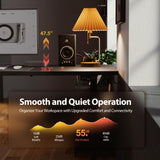 Agilestic Electric Standing Desk, L-Shaped 55 Inches Height Adjustable Desk, Sit and Stand up Desk for Work Office Home, Ergonomic Rising Computer Table for Home Office with Splice Board, Black Agilestic