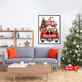 DIYDECORFUN Gnome Diamond Art Kits for Adults,Christmas Diamond Painting Kits, Gift Truck 5D Diamond Dots Paint by Diamonds,DIY Crafts Full Round Drill Gem Art for Wall Decor 12 x 16 Inches DIYDECORFUN