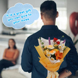 Iuuidu Crochet Kit for Beginners, Flower Bouquet Crochet Kit Rose, Knitting Starter Kit with Crochet Yarn and Step-by-Step Instructions for Birthday, Wedding Anniversary Day Present Iuuidu